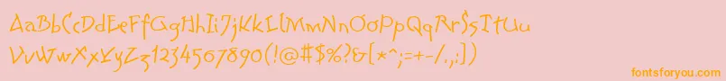 LinotypeColibriLight Font – Orange Fonts on Pink Background