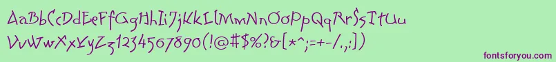 LinotypeColibriLight Font – Purple Fonts on Green Background
