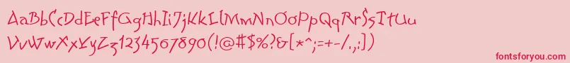 LinotypeColibriLight Font – Red Fonts on Pink Background