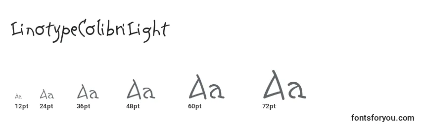 Размеры шрифта LinotypeColibriLight