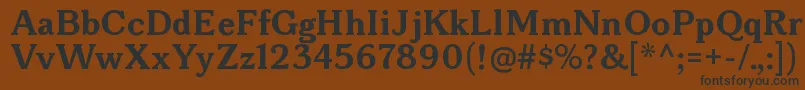 BonoborgBold Font – Black Fonts on Brown Background