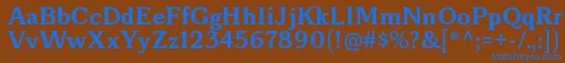 BonoborgBold Font – Blue Fonts on Brown Background