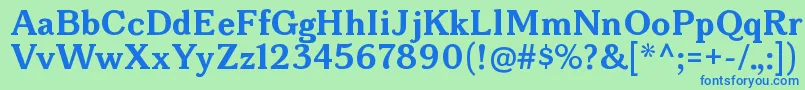 BonoborgBold Font – Blue Fonts on Green Background