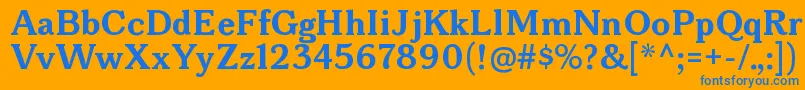 BonoborgBold Font – Blue Fonts on Orange Background