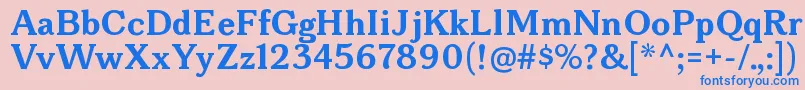BonoborgBold Font – Blue Fonts on Pink Background