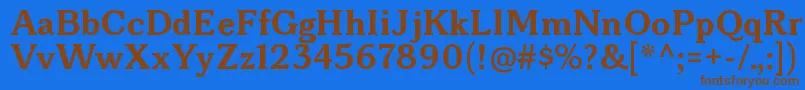 BonoborgBold Font – Brown Fonts on Blue Background