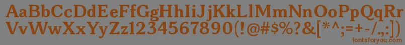 BonoborgBold Font – Brown Fonts on Gray Background