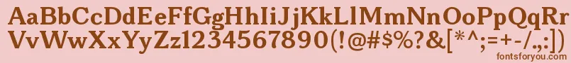 BonoborgBold Font – Brown Fonts on Pink Background