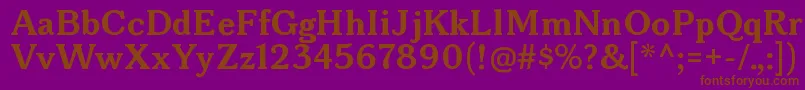 BonoborgBold Font – Brown Fonts on Purple Background