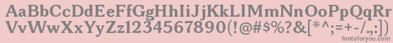 BonoborgBold Font – Gray Fonts on Pink Background