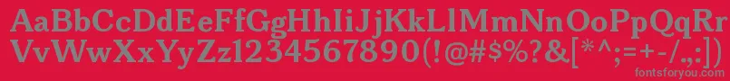 BonoborgBold Font – Gray Fonts on Red Background
