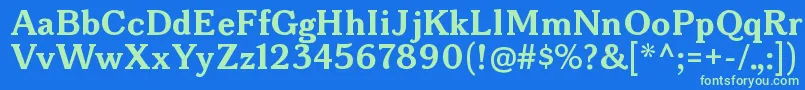 BonoborgBold Font – Green Fonts on Blue Background