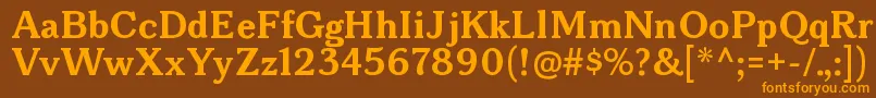 More about BonoborgBold Font BonoborgBold Font – Orange Fonts on Brown Background
