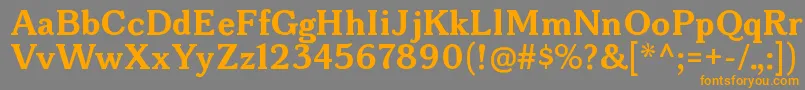 BonoborgBold Font – Orange Fonts on Gray Background