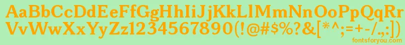 BonoborgBold Font – Orange Fonts on Green Background