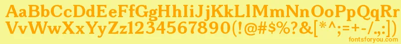 BonoborgBold Font – Orange Fonts on Yellow Background