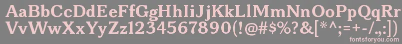 BonoborgBold Font – Pink Fonts on Gray Background