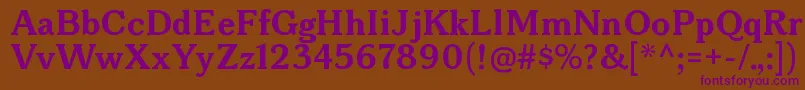 BonoborgBold Font – Purple Fonts on Brown Background