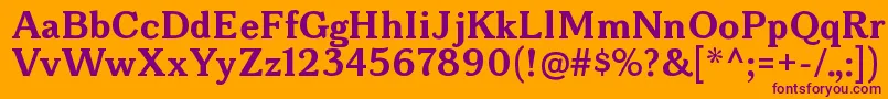 BonoborgBold Font – Purple Fonts on Orange Background