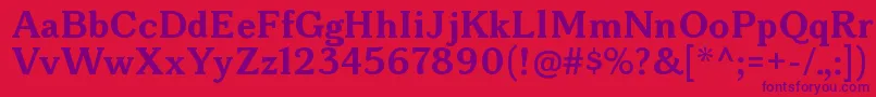 BonoborgBold Font – Purple Fonts on Red Background