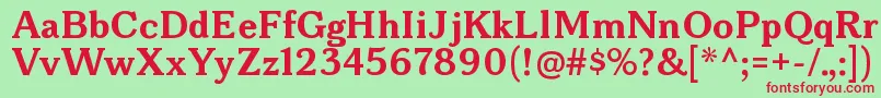 BonoborgBold Font – Red Fonts on Green Background