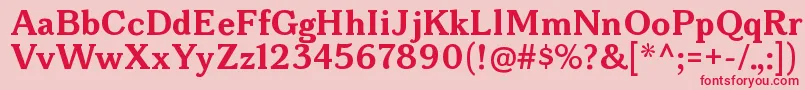 BonoborgBold Font – Red Fonts on Pink Background
