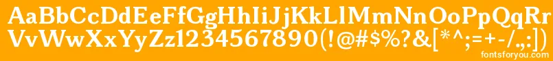 Шрифт BonoborgBold – белые шрифты на оранжевом фоне