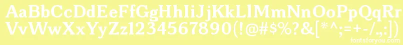 BonoborgBold Font – White Fonts on Yellow Background