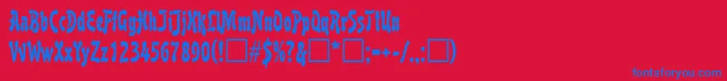 BoutiqueRegular Font – Blue Fonts on Red Background