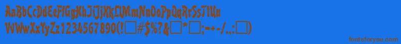 BoutiqueRegular Font – Brown Fonts on Blue Background