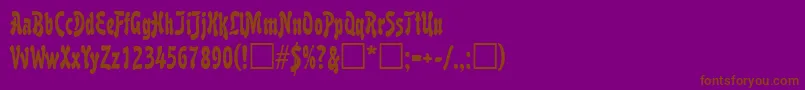 BoutiqueRegular Font – Brown Fonts on Purple Background