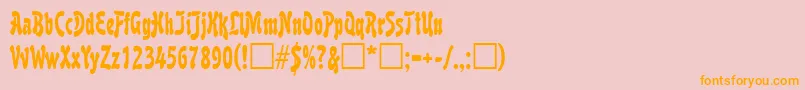 BoutiqueRegular Font – Orange Fonts on Pink Background