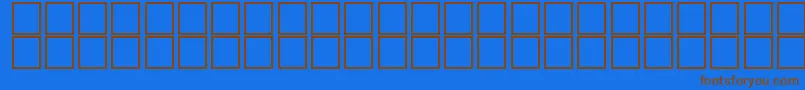 フォントJaridah – 茶色の文字が青い背景にあります。