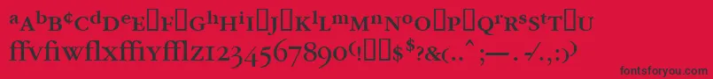 Garrymondrianexpt4Booksh Font – Black Fonts on Red Background