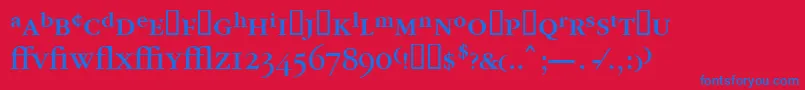 Garrymondrianexpt4Booksh Font – Blue Fonts on Red Background