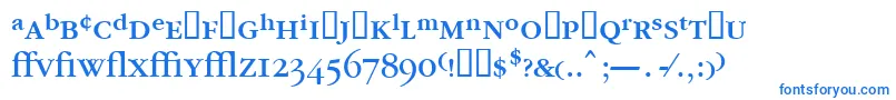 フォントGarrymondrianexpt4Booksh – 白い背景に青い文字