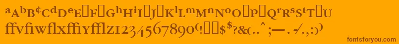 Шрифт Garrymondrianexpt4Booksh – коричневые шрифты на оранжевом фоне