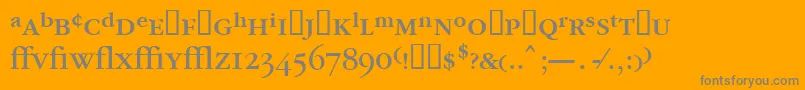 Weitere Informationen zur Garrymondrianexpt4Booksh-Schriftart Garrymondrianexpt4Booksh-Schriftart – Graue Schriften auf orangefarbenem Hintergrund