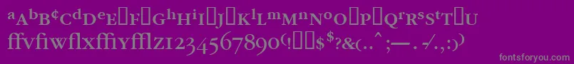 Garrymondrianexpt4Booksh-Schriftart – Graue Schriften auf violettem Hintergrund