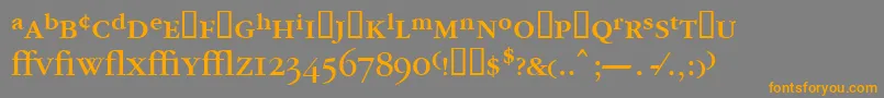 Garrymondrianexpt4Booksh Font – Orange Fonts on Gray Background