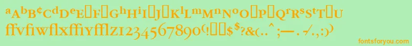 Garrymondrianexpt4Booksh Font – Orange Fonts on Green Background