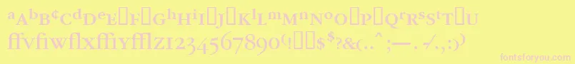 Więcej informacji o czcionce Garrymondrianexpt4Booksh Czcionka Garrymondrianexpt4Booksh – różowe czcionki na żółtym tle