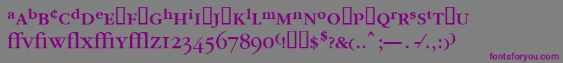 Garrymondrianexpt4Booksh Font – Purple Fonts on Gray Background