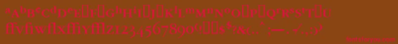 Garrymondrianexpt4Booksh Font – Red Fonts on Brown Background