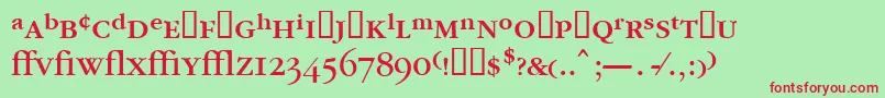 Garrymondrianexpt4Booksh Font – Red Fonts on Green Background