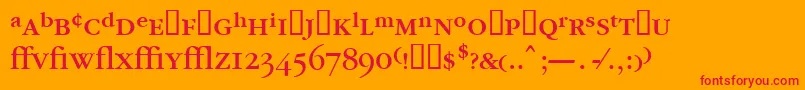Garrymondrianexpt4Booksh Font – Red Fonts on Orange Background