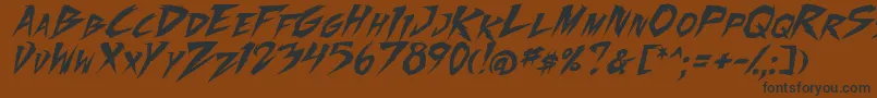 FightingSpirit2Ital Font – Black Fonts on Brown Background