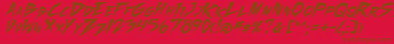 Police FightingSpirit2Ital – polices brunes sur fond rouge