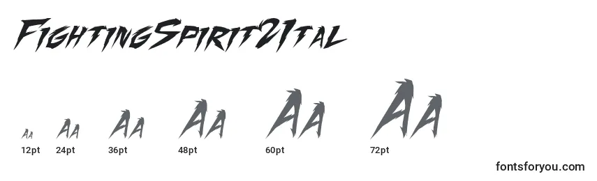 FightingSpirit2Ital Font Sizes