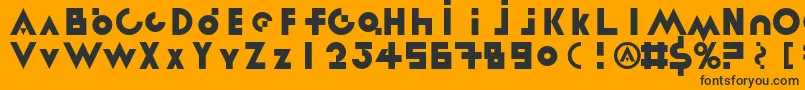 Weitere Informationen zur LinotypereneedisplayTypes-Schriftart LinotypereneedisplayTypes-Schriftart – Schwarze Schriften auf orangefarbenem Hintergrund